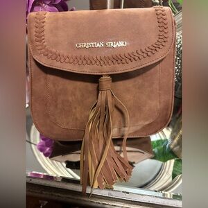 Christian Siriano Tan Tassel Backpack